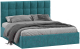 Двуспальная кровать ТриЯ Эмбер универсальный тип 1 160x200 (микровелюр Jercy Izumrud) - 