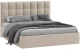 Двуспальная кровать ТриЯ Эмбер универсальный тип 1 160x200 (велюр Confetti Cream) - 