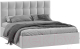 Двуспальная кровать ТриЯ Эмбер универсальный тип 1 160x200 (велюр Confetti Silver) - 
