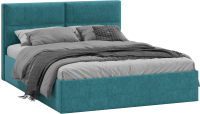 Двуспальная кровать ТриЯ Глосс универсальный тип 1 с ПМ 160x200 (микровелюр Jercy Izumrud) - 