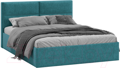 Двуспальная кровать ТриЯ Глосс универсальный тип 1 с ПМ 160x200 (микровелюр Jercy Izumrud)