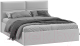 Двуспальная кровать ТриЯ Глосс универсальный тип 1 с ПМ 160x200 (велюр Confetti Silver) - 