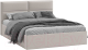 Двуспальная кровать ТриЯ Глосс универсальный тип 1 с ПМ 160x200 (велюр Confetti Smoke) - 