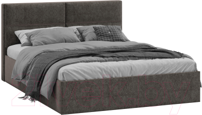 Двуспальная кровать ТриЯ Глосс универсальный тип 1 160x200 (микровелюр Jercy Stone)
