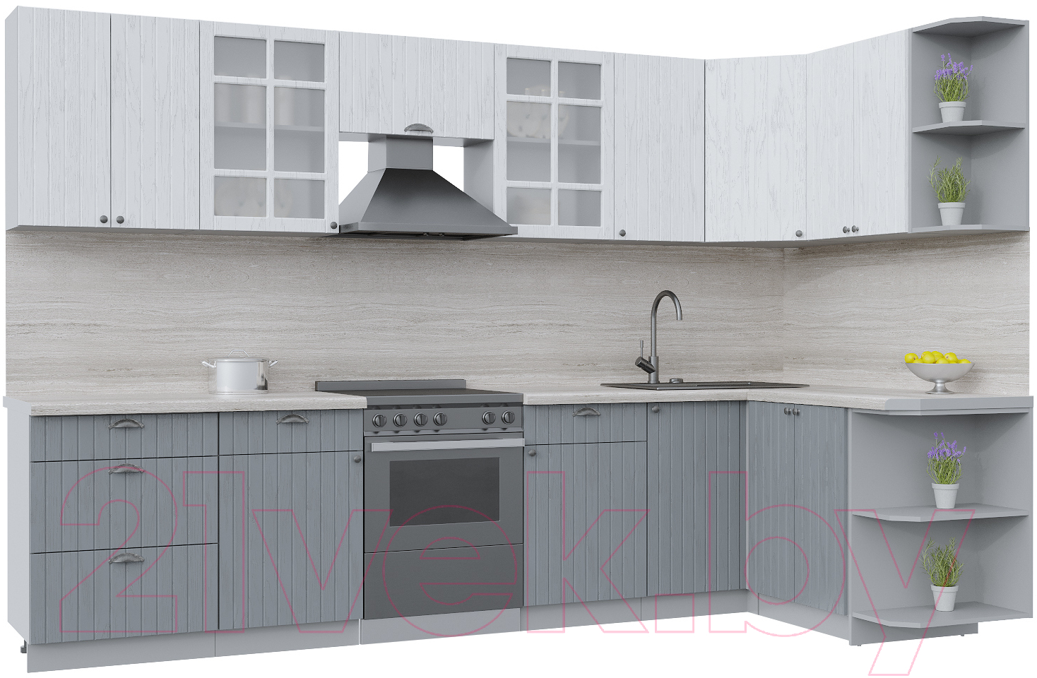 Готовая кухня Интерлиния Берес 1.5x3.2 правая