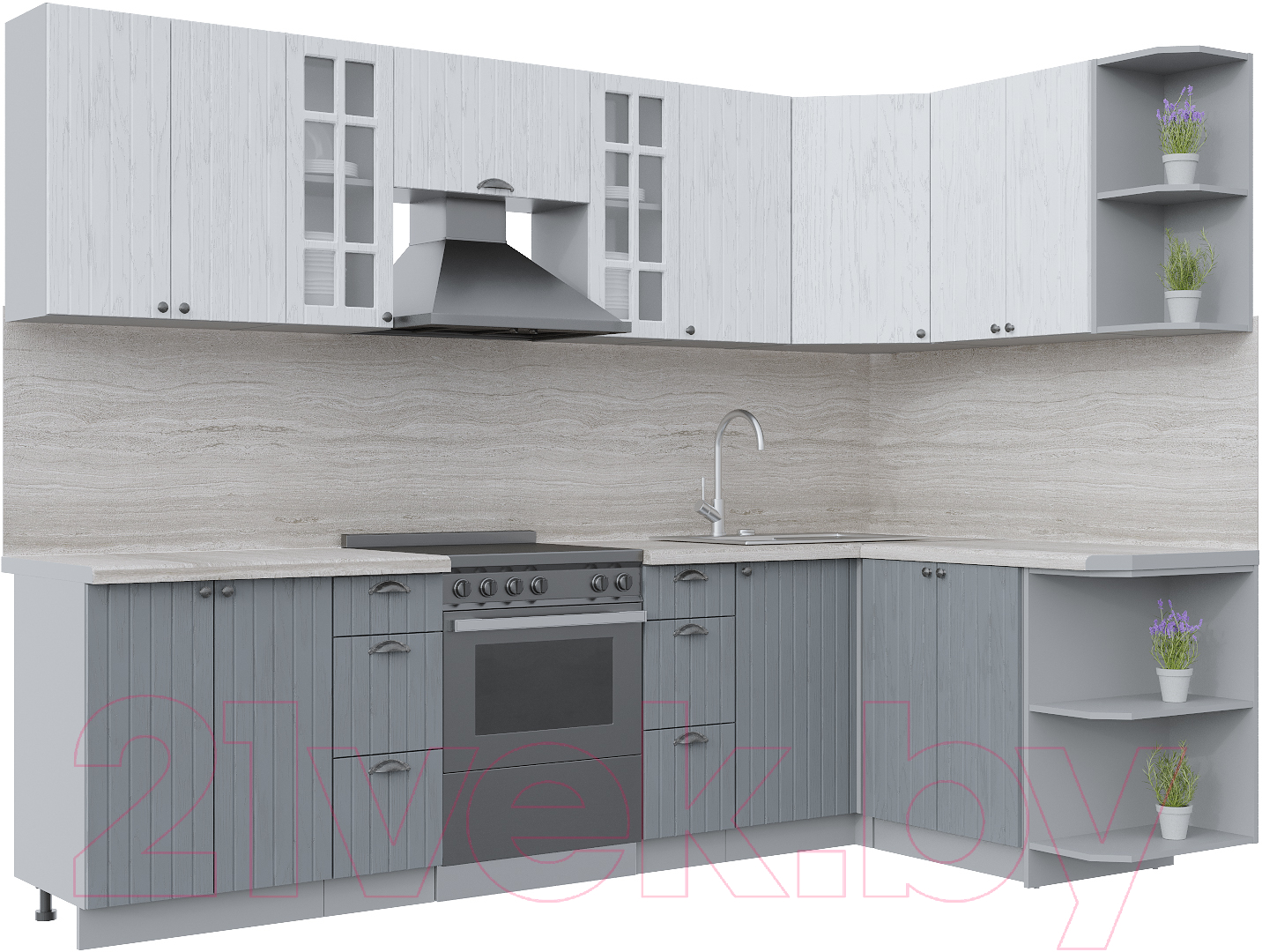 Готовая кухня Интерлиния Берес 1.5x2.8 правая