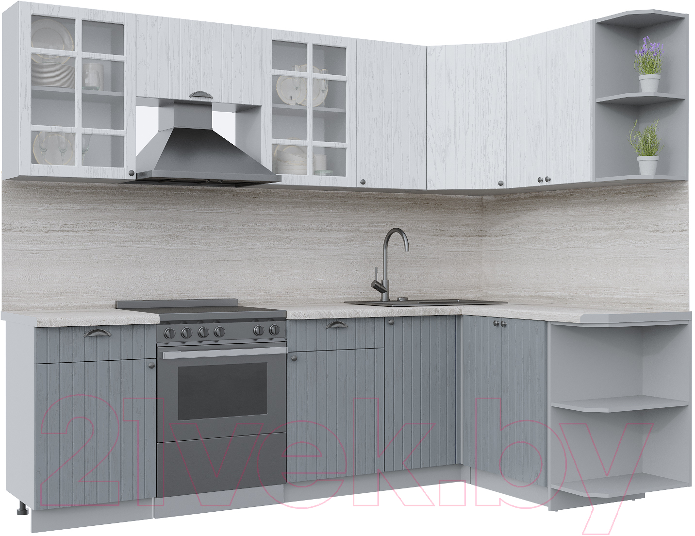 Готовая кухня Интерлиния Берес 1.5x2.6 правая