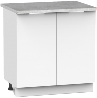 Шкаф-стол кухонный Интермебель Микс Топ ШСР 850-3-800 (белый премиум/мрамор лацио светлый) - 