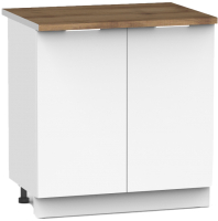 Шкаф-стол кухонный Интермебель Микс Топ ШСР 850-3-800 (белый премиум/дуб фигурный светлый) - 