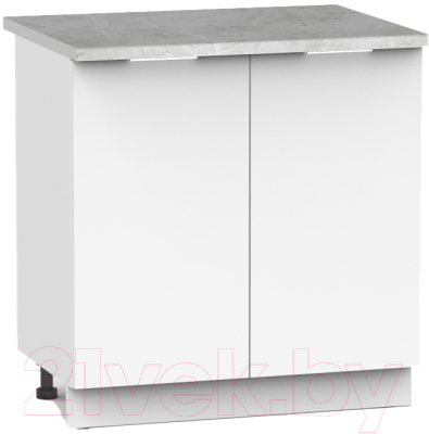 Шкаф-стол кухонный Интермебель Микс Топ ШСР 850-3-800 (белый премиум/венато)