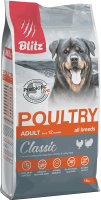Сухой корм для собак Blitz Pets Classic Adult Dog Poultry / 4159 (15кг) - 