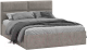 Двуспальная кровать ТриЯ Глосс универсальный тип 1 160x200 (микровелюр Wellmart Latte) - 