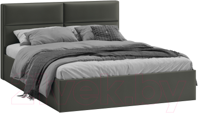 Двуспальная кровать ТриЯ Глосс универсальный тип 1 160x200 (велюр Confetti Stone)
