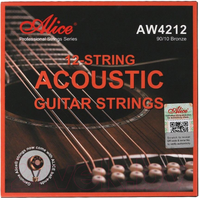 Струны для акустической гитары Alice AW4212-L
