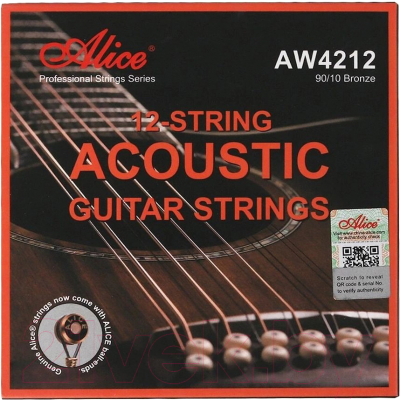 Струны для акустической гитары Alice AW4212-SL
