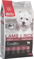 Сухой корм для собак Blitz Pets Sensitive Adult Small Breeds Lamb & Rice / 4205 (0.5кг) - 
