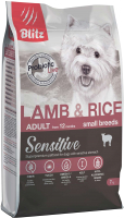 Сухой корм для собак Blitz Pets Sensitive Adult Small Breeds Lamb & Rice / 4207 (7кг) - 