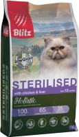 

Корм для кошек Blitz Pets, Holistic Chicken & Liver For Sterilised / 4457