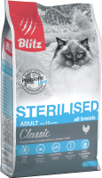 Сухой корм для кошек Blitz Pets Classic Sterilised Cats Chicken / 4353 (2кг) - 