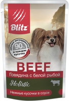 Влажный корм для собак Blitz Pets Holistic Beef / 4552 (85г) - 