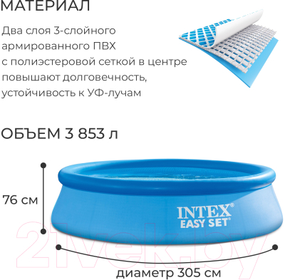 Надувной бассейн Intex Easy Set / 28120NP 