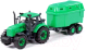 Трактор игрушечный Полесье С прицепом для перевозки животных инерционный / 94643 (зеленый) - 