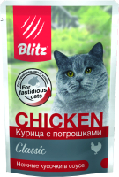 Влажный корм для кошек Blitz Pets Classic Adult Cat Курица с потрошками / 4506 (85г) - 
