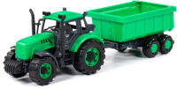 Трактор игрушечный Полесье С прицепом / 94186 (зеленый) - 