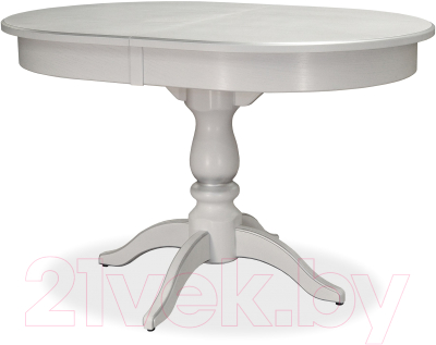 Обеденный стол Мебелик Тарун 4 (белый/серебристый)