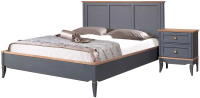 Двуспальная кровать Гомельдрев Тельма ГМ 6581 160x200 Дуб (капри/натуральный дуб) - 