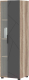 Шкаф-пенал с витриной Стендмебель Даллас ПН 02 (софт графит/дуб каньон) - 