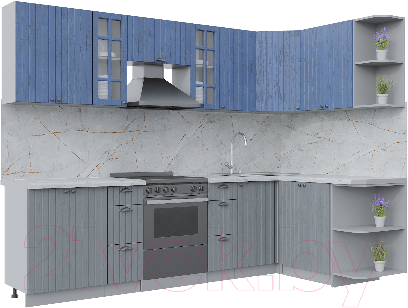 Готовая кухня Интерлиния Берес 1.5x2.8 правая