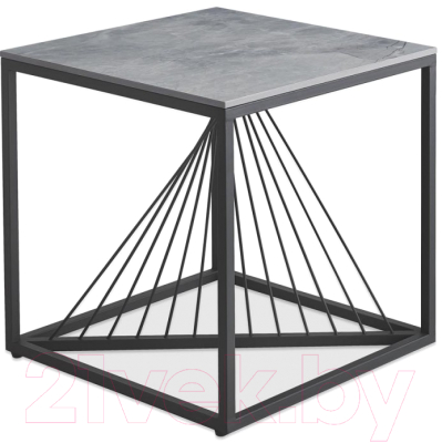 Журнальный столик Halmar Infinity 2 Kwadrat (серый мрамор/черный)