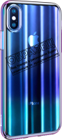 Чехол-накладка Case Aurora для iPhone XR (синий/черный) - 