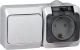 Блок выключатель+розетка Schneider Electric Этюд BPA16-241C - 