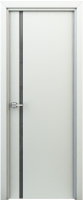 Дверь межкомнатная SMART Соло 70x200 (белый/черное стекло) - 
