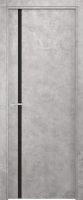 Дверь межкомнатная SMART Соло 60x200 (бетон/черное стекло) - 