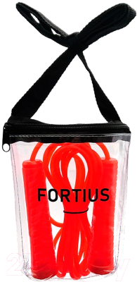 Скакалка Fortius F210401-3FO-B (оранжевый, в сумке)