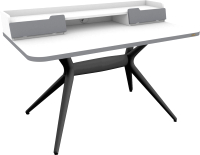 Письменный стол Sheffilton SHT-TU30-2/TT31 120/65 ЛДСП (черный/белый шагрень/серый) - 