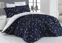 Комплект постельного белья Karven Сатин Евро / N021 Liberta Navy blue - 