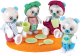 Набор фигурок игровых Hape Семья белых медведей / E3529_HP - 