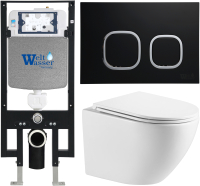

Унитаз подвесной с инсталляцией WeltWasser, Amberg 497 + Merzbach 004 GL-WT + Amberg RD-BL