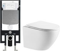 

Унитаз подвесной с инсталляцией WeltWasser, Amberg 497 + Merzbach 004 GL-WT + Amberg RD-WT