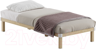 Односпальная кровать Домаклево Канапе 2 90x200 (береза/натуральный)