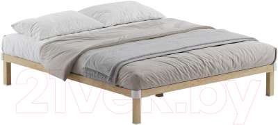 Полуторная кровать Домаклево Канапе 2 120x200 (береза/натуральный)