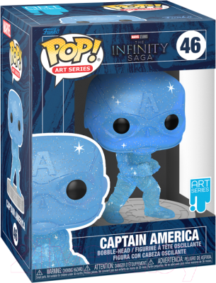 Фигурка коллекционная Funko POP! Art Series Bobble Marvel Captain America Blue / 57614