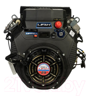 Двигатель бензиновый Lifan LF2V80F-A 29 л.с. D25 20А (датчик давл/м, м/радиатор, счетчик моточасов)