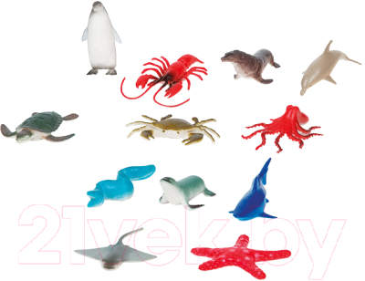 Набор фигурок игровых Играем вместе Морские животные / P9608-12