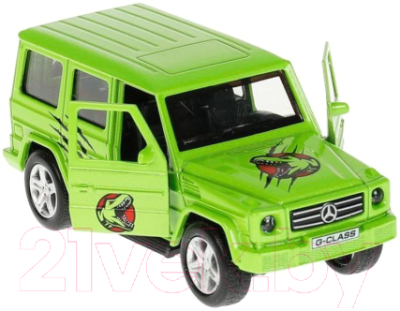 Автомобиль игрушечный Технопарк Mercedes-Benz G-Class Динозавры / GCLASS-12DIN-GN