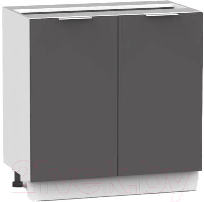 Шкаф-стол кухонный Интермебель Микс Топ ШСР 850-3-800 без столешницы (графит серый)
